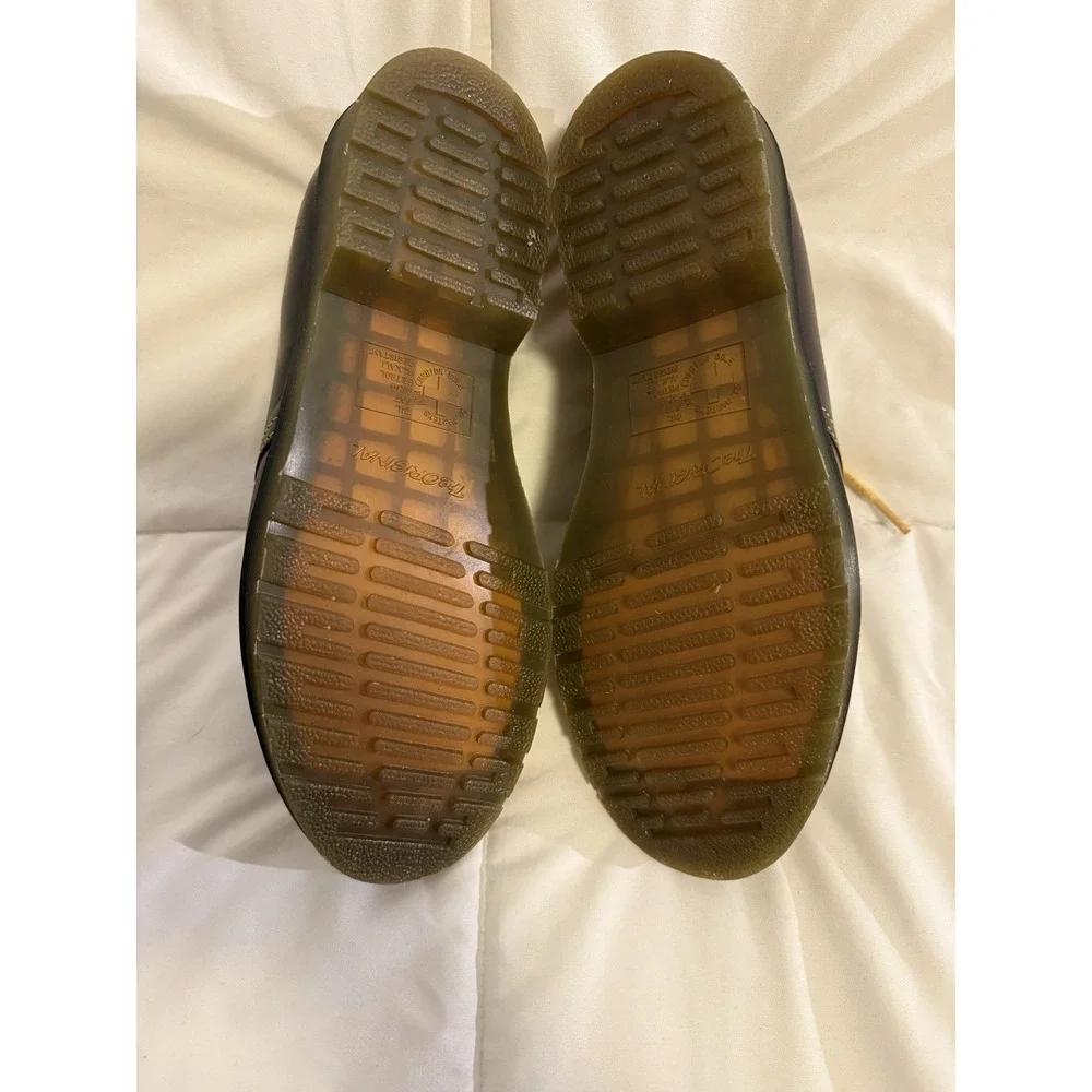 Dr. Doc Martens 1461‎ Oxford Shoes Men's Sz 8 W Sz 9 Brown Leather Yellow Laces
